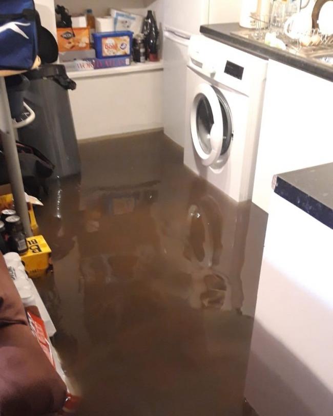 flooded kitchen